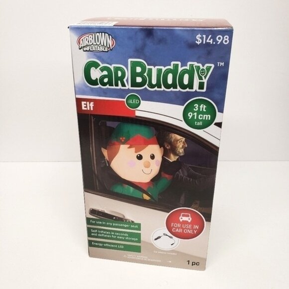 Gemmy Other - Gemmy Airblown Car Buddy Inflatable 3 Foot Elf Christmas Holiday